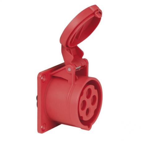 PCE CEE 16A 400V 4p Socket Female Rojo, IP44 - Imagen 1