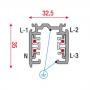 Artecta 3-Phase Track 2000 mm Blanco (RAL9003) - Imagen 2