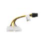 CABLE LANBERG ALIMENTACION MOLEX 2X MACHO A HEMBRA BTX 6 PIN PSU 15 CM - Imagen 1