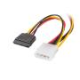 CABLE LANBERG ALIMENTACION MOLEX MACHO A 2X SATA HEMBRA 15 CM - Imagen 1