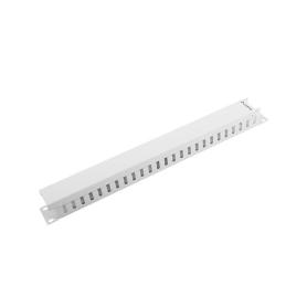 ORGANIZADOR DE CABLES LANBERG METALICO 1U TIPO A RACK 19 GRIS - Imagen 1