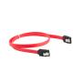 CABLE SATA III LANBERG 6GB/S HEMBRA HEMBRA CLIP METAL 30CM ROJO - Imagen 1