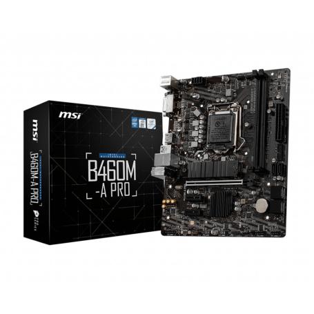 PLACA BASE MSI B460M-A PRO 1200 MATX 2XDDR4 - Imagen 1