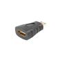 ADAPTADOR LANBERG HDMI(H) A HDMI MINI(M) NEGRO - Imagen 1