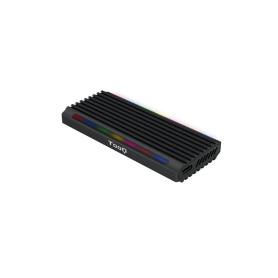 CAJA EXTERNA TOOQ TQE-2222B NGFF/NVMe "SHINOBI" USB-A RGB NEGRO - Imagen 1