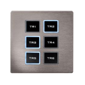 Showtec Wall Panel Remote for TR-512 Install/Pocket Panel frontal plateado - Imagen 1