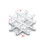 Milos Pro-30 Square G Truss - Cross 4-way - 50 cm QCU41sp - 90° corner - silver - G - Imagen 1