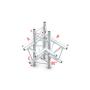 Milos Pro-30 Triangle P Truss - T-Cross vertical 3-way, apex up - 50 cm ATB35Bsp - 90° corner - silver - P - Imagen 1