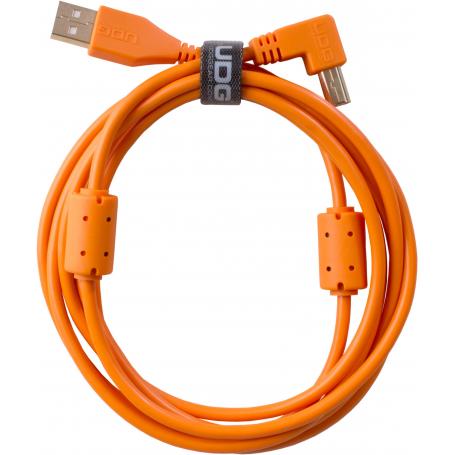 U95004OR - ULTIMATE AUDIO CABLE USB 2.0 A-B ORANGE ANGLED 1M - Imagen 1