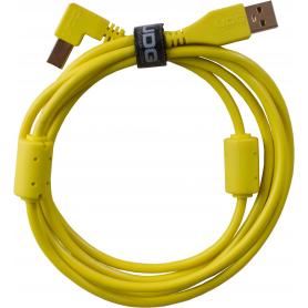 U95005YL - ULTIMATE AUDIO CABLE USB 2.0 A-B YELLOW ANGLED 2M - Imagen 1