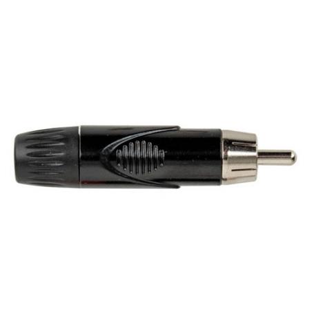 DAP RCA Connector, Male, Black Housing Tapa negra - Imagen 1