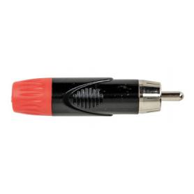 DAP RCA Connector, Male, Black Housing Tapa roja - Imagen 1