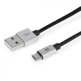 CABLE MAILLON PREMIUM MICRO USB 2.4 ALUMINIO PLATEADO 1M