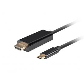 CABLE USB-C A HDMI LANBERG MACHO/MACHO 4K 60HZ 1M NEGRO