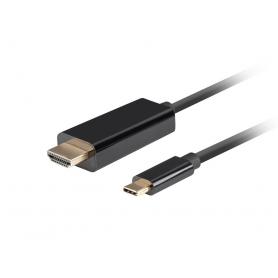 CABLE USB-C A HDMI LANBERG MACHO/MACHO 4K 60HZ 1.8M NEGRO