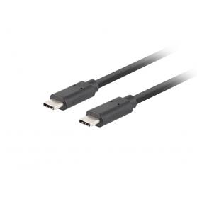 CABLE USB-C LANBERG 3.1 GEN 2 MACHO/MACHO 10GB/S PD100W 1.8M NEGRO