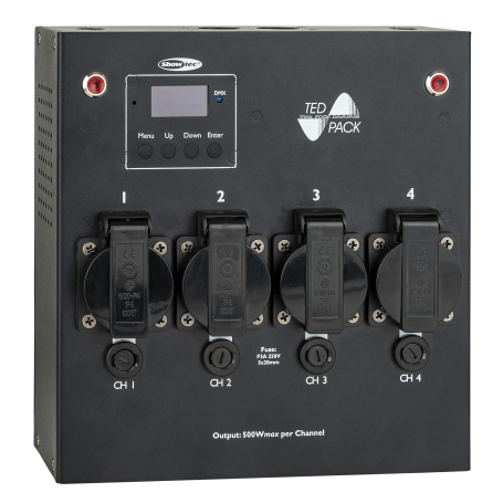 Showtec TED Pack CEE 7/5 Dimmer pack de 4 canales - Salida del FR/BE