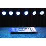 Showtec ColorCue 2 Air Controlador LED inteligente de 6 atenuadores, 6 colores y alimentado por batería con DMX inalámbrico