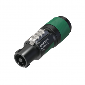 Neutrik speakON 2P Cable Connector - S Carcasa negra/marrón - Cables de diámetro pequeño