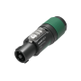 Neutrik speakON 4P Cable Connector - L Carcasa negra/verde - Cables de gran diámetro