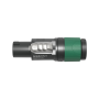 Neutrik speakON 4P Cable Connector - L Carcasa negra/verde - Cables de gran diámetro