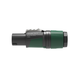 Neutrik speakON 4P Cable Connector - S Carcasa negra/verde - Cables de diámetro pequeño