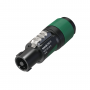 Neutrik speakON 4P Cable Connector - S Carcasa negra/verde - Cables de diámetro pequeño