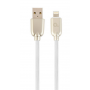 CABLE DE DATOS Y CARGA GEMBIRD 8 PINES DE CAUCHO PREMIUM, 1 M, BLANCO