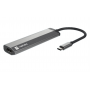 ADAPTADOR NATEC FOWLER SLIM USB-C 2XUSB 3.0,HDMI 4K,USB-C PD