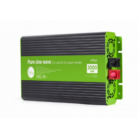 INVERSOR CORRIENTE DC-AC GEMBIRD  COCHE DE ONDA SINUSOIDAL PURA DE 12 V 2000 W