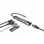 ADAPTADOR 5 IN 1 USB-C  NATEC FOWLER GO 2X USB 3.0 HUB, HDMI 4K, USB-C PD