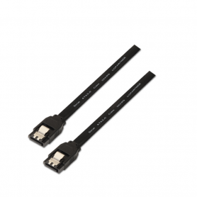 CABLE AISENS SATA III DATOS 6G CON ANCLAJES NEGRO 0.5M