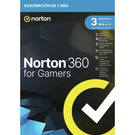 NORTON 360 FOR GAMERS 50GB ES 1 USER 3 DEVICE 12MO