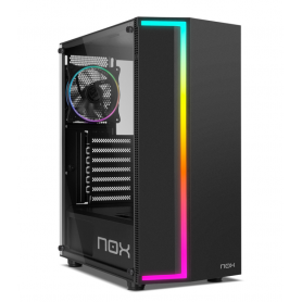 CAJA NOX INFINITY GAMA rgbRAINBOW ATX 1XUSB3.0 2XUSB2.0 NEGRO RGB