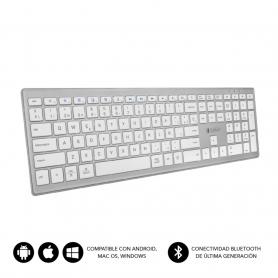 TECLADO SUBBLIM KEYBOARD BLUETOOTH PURE EXTENDED SILVER