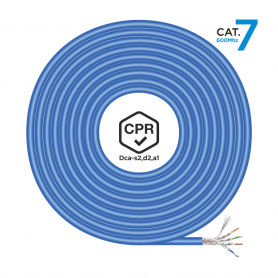 AISENS - CABLE DE RED RJ45 LSZH CPR Dca CAT.7 600 MHZ S/FTP AWG23, AZUL, 305M