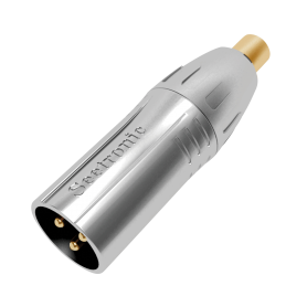 Seetronic XLR 3P male to RCA female Contactos chapados en oro - carcasa plateada