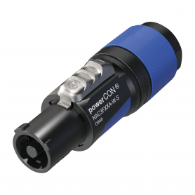 Neutrik PowerCON Connector - S Carcasa gris/azul - Cables de diámetro pequeño