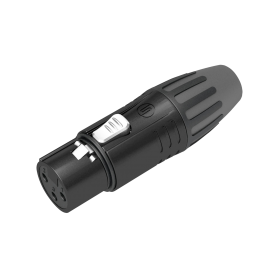 Seetronic XLR 3P Connector - female Contactos chapados en plata - Carcasa negra