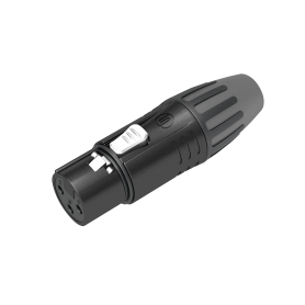 Seetronic XLR 3P Connector - female Contactos chapados en oro - Carcasa negra