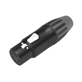 Seetronic XLR 5P Connector - female Contactos chapados en oro - Carcasa negra