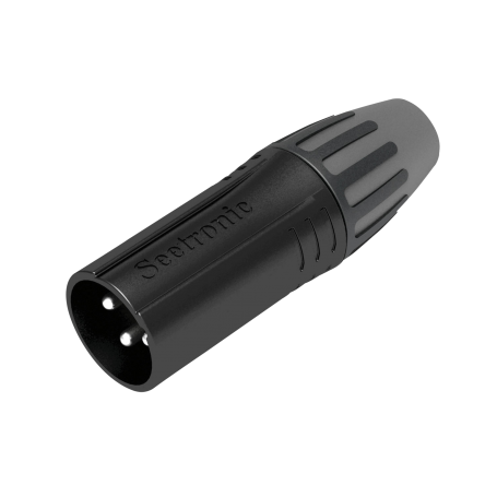 Seetronic XLR 3P Connector - male Contactos chapados en plata - Carcasa negra