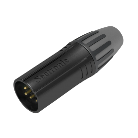 Seetronic XLR 5P Connector - male Contactos chapados en oro - carcasa negra