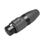 Seetronic XLR 3P Connector - female - IP65 Contactos chapados en oro - Carcasa negra