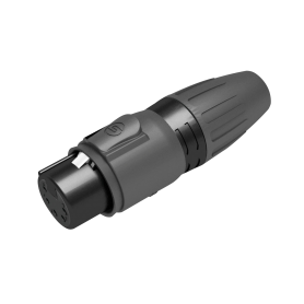 Seetronic XLR 5P Connector - female - IP65 Contactos chapados en oro - Carcasa negra