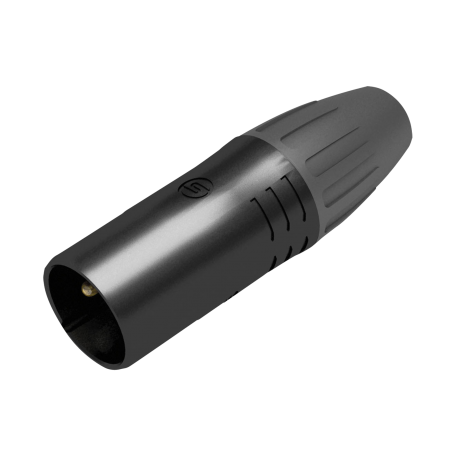 Seetronic XLR 3P Connector - male - IP65 Contactos chapados en oro - Carcasa negra