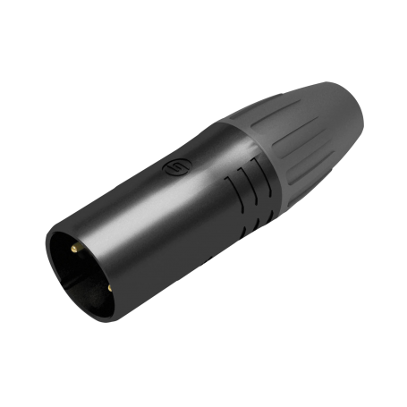 Seetronic XLR 5P Connector - male - IP65 Contactos chapados en oro - Carcasa negra