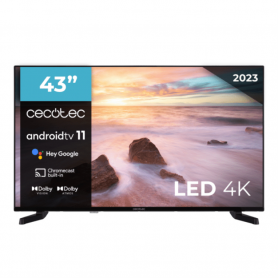 TV CECOTEC 43" LED 4K UHD FRAMELESS ANDROIDTV 11 ALU20043