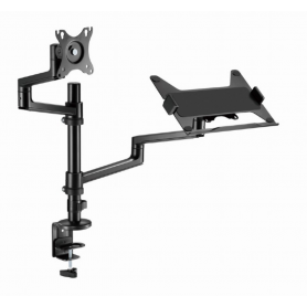 SOPORTE DE MESA GEMBIRD AJUSTABLE BRAZO PARA MONITOR Y BANDEJA PARA PORTÃTIL